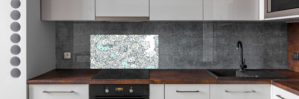 Kitchen splashback Floral pattern