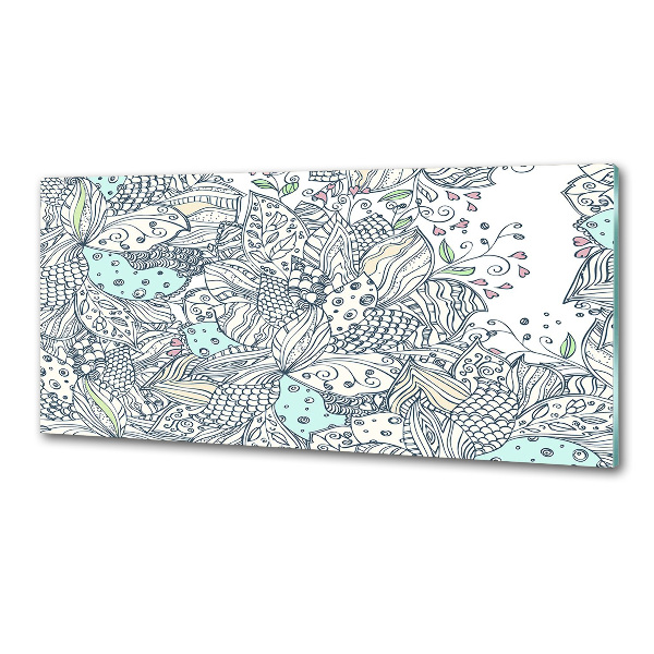 Kitchen splashback Floral pattern