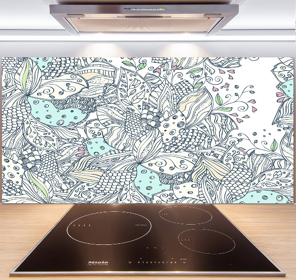 Kitchen splashback Floral pattern