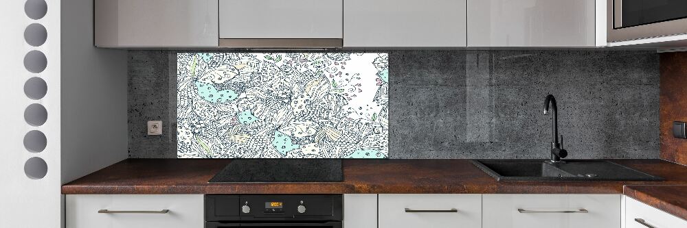 Kitchen splashback Floral pattern