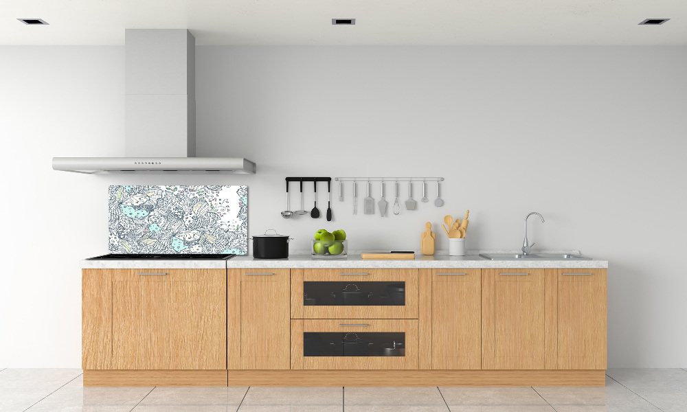 Kitchen splashback Floral pattern