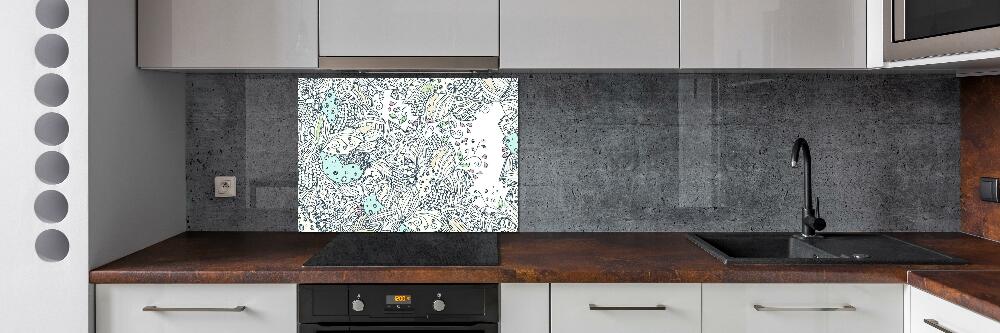 Kitchen splashback Floral pattern