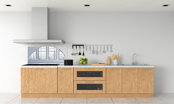 Kitchen splashback Spacious interior