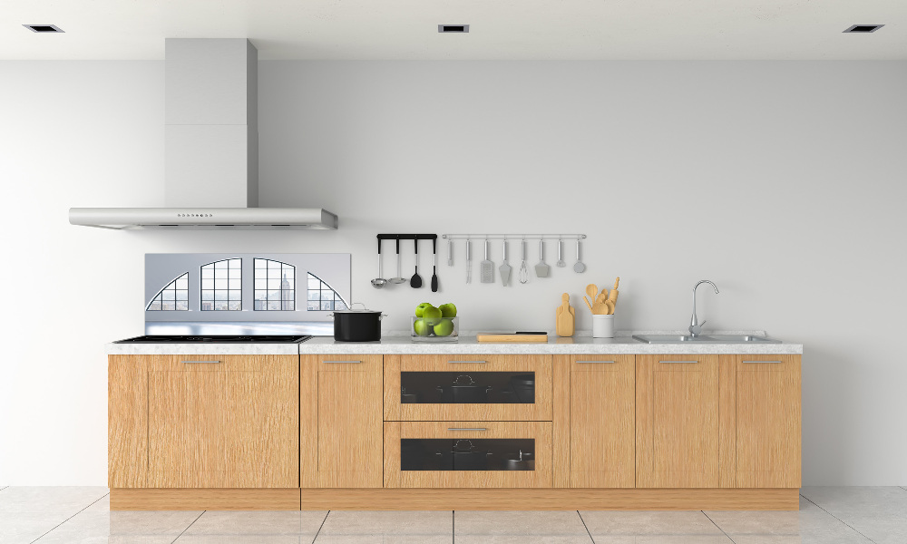 Kitchen splashback Spacious interior