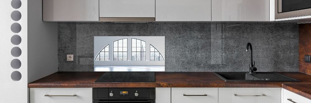 Kitchen splashback Spacious interior