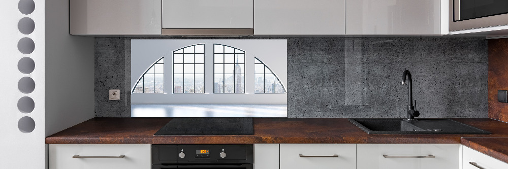 Kitchen splashback Spacious interior