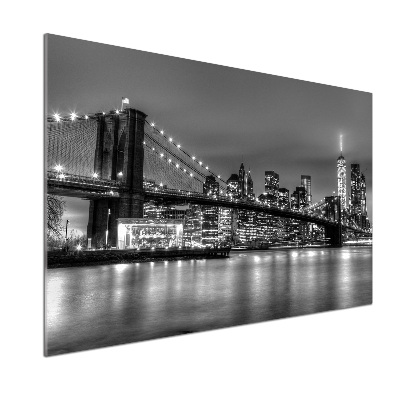 Kitchen splashback panel Brooklyn bridge