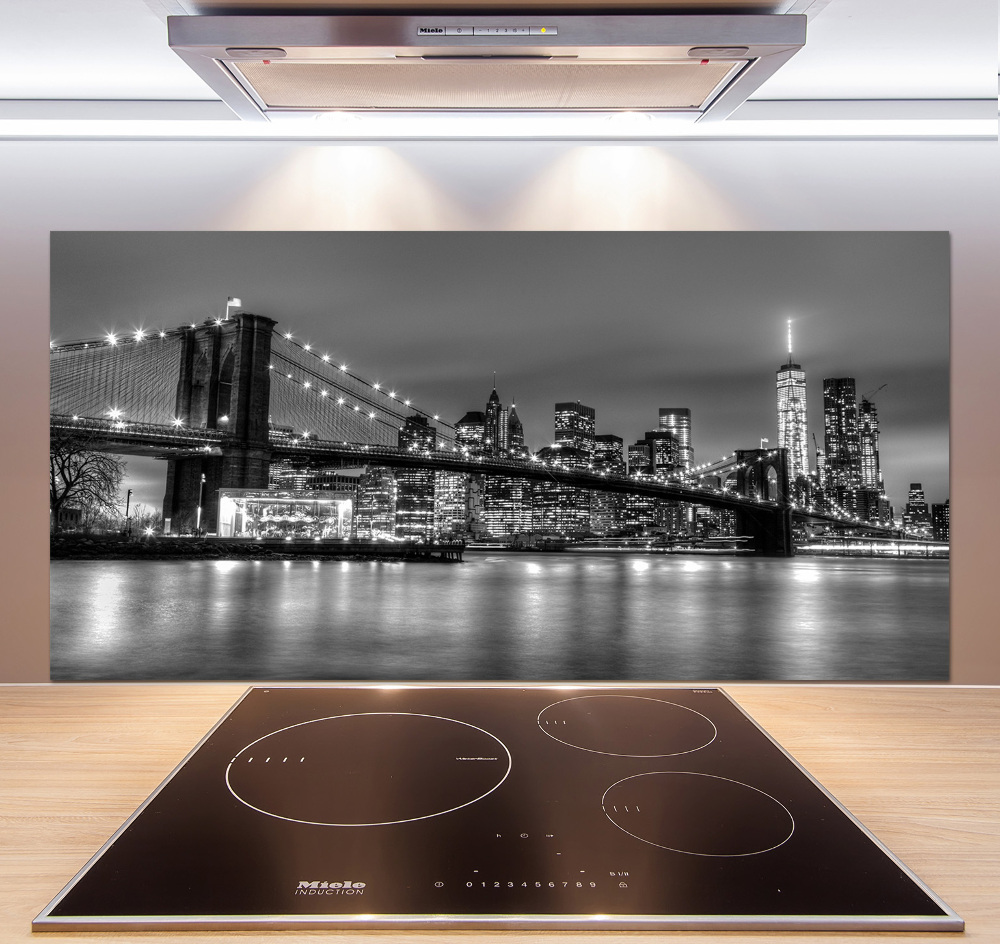 Kitchen splashback panel Brooklyn bridge