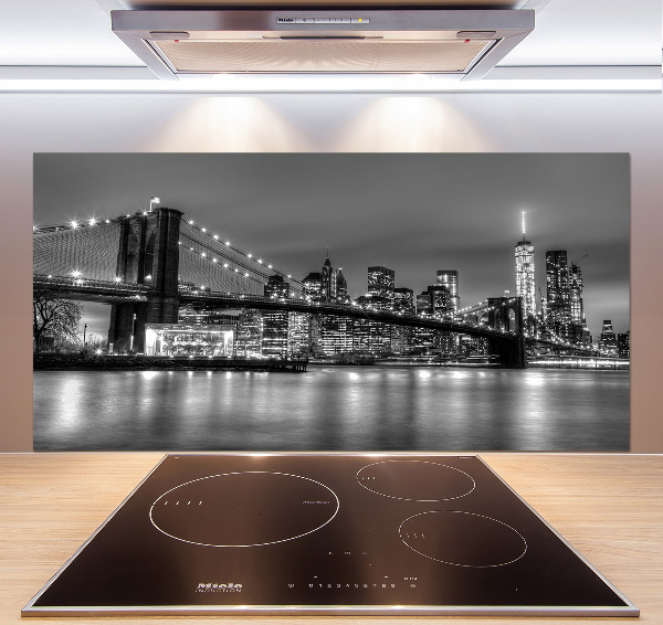 Kitchen splashback panel Brooklyn bridge