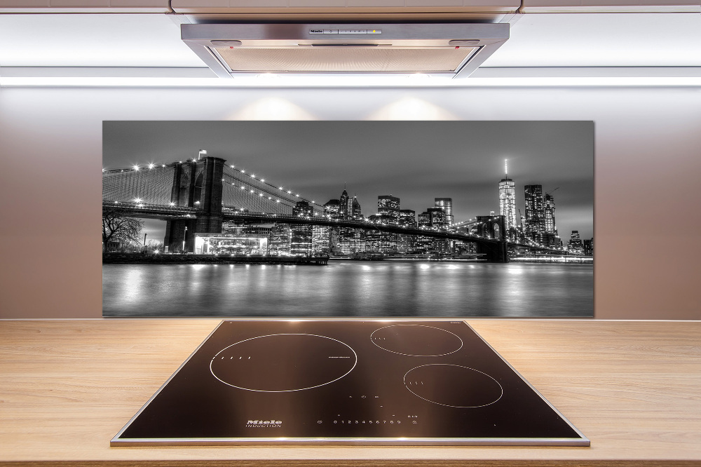 Kitchen splashback panel Brooklyn bridge