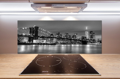 Kitchen splashback panel Brooklyn bridge