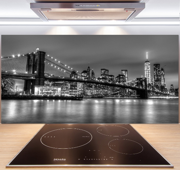 Kitchen splashback panel Brooklyn bridge