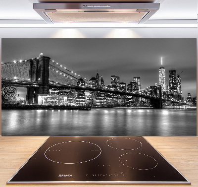 Kitchen splashback panel Brooklyn bridge