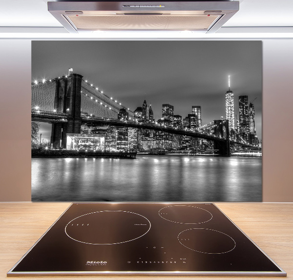 Kitchen splashback panel Brooklyn bridge