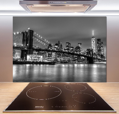 Kitchen splashback panel Brooklyn bridge