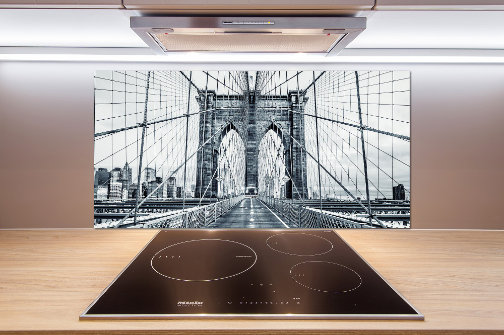 Glass splashback Brooklyn bridge