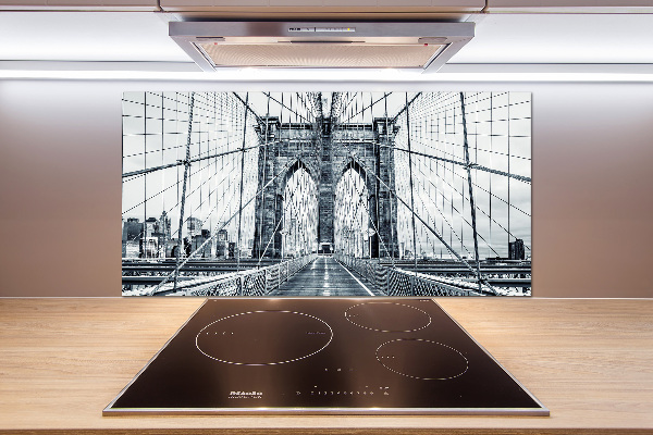 Glass splashback Brooklyn bridge