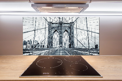 Glass splashback Brooklyn bridge