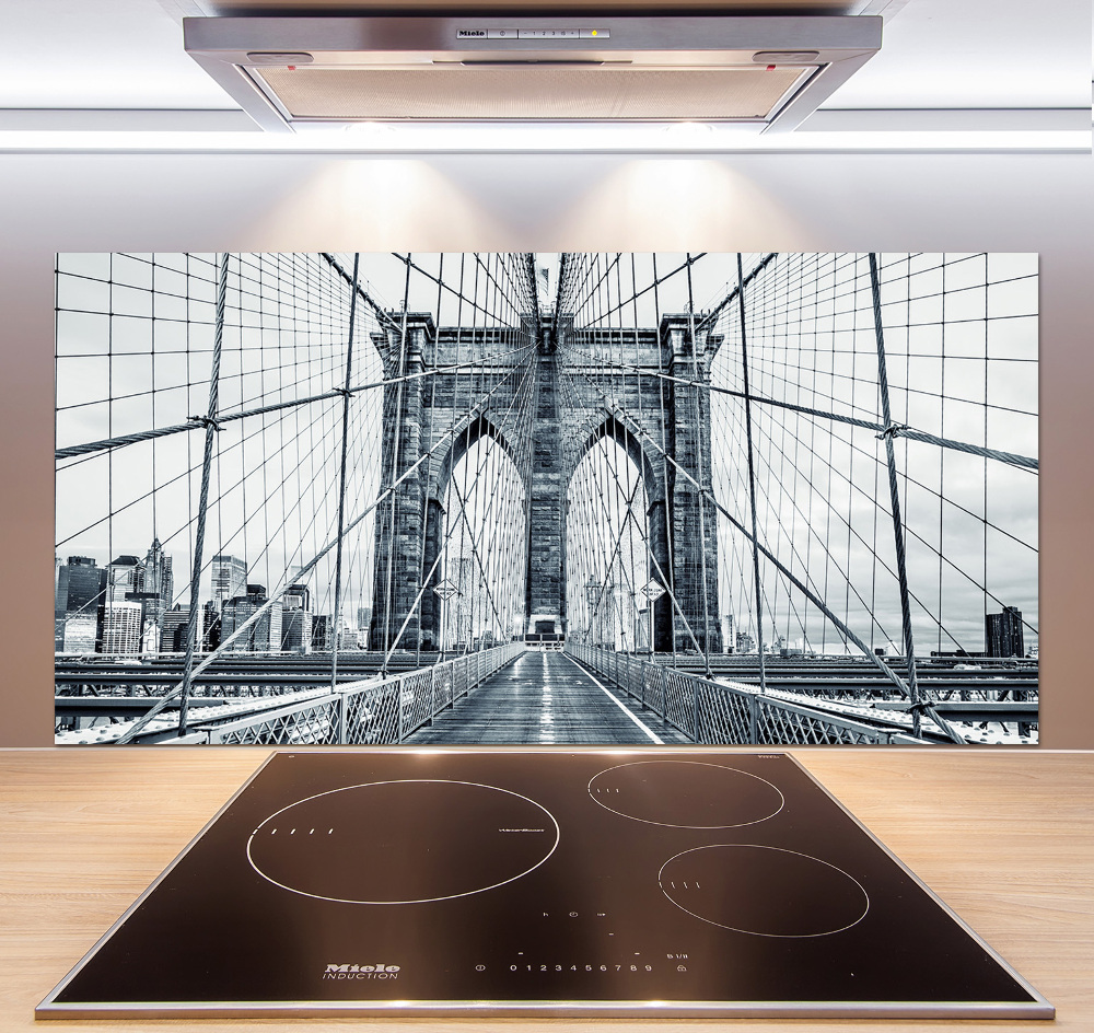 Glass splashback Brooklyn bridge