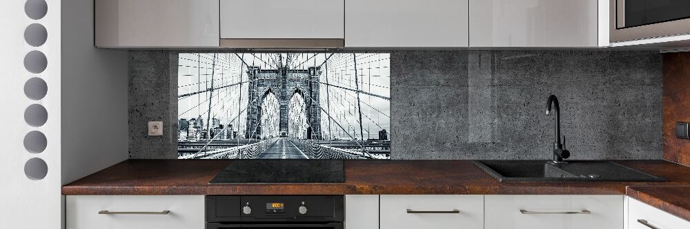 Glass splashback Brooklyn bridge