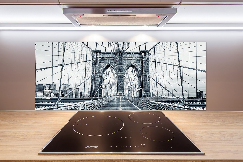 Glass splashback Brooklyn bridge