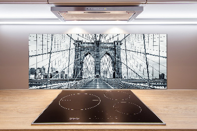 Glass splashback Brooklyn bridge