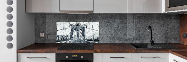 Glass splashback Brooklyn bridge