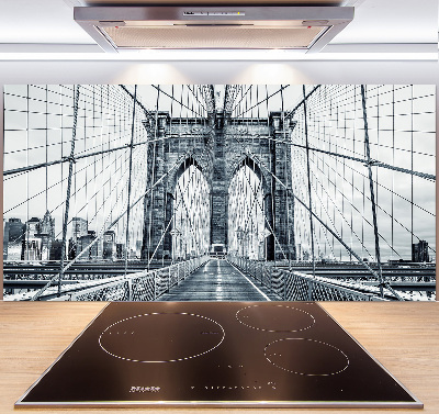 Glass splashback Brooklyn bridge