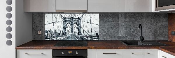 Glass splashback Brooklyn bridge