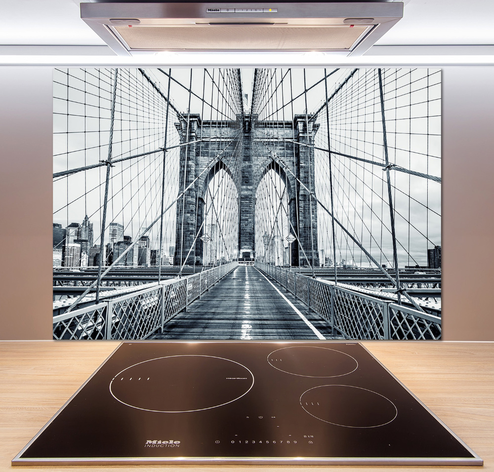 Glass splashback Brooklyn bridge