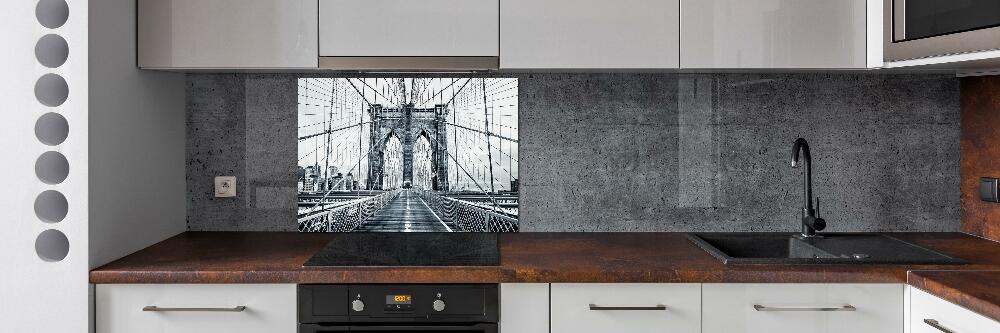 Glass splashback Brooklyn bridge