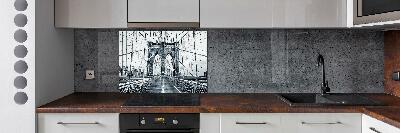 Glass splashback Brooklyn bridge