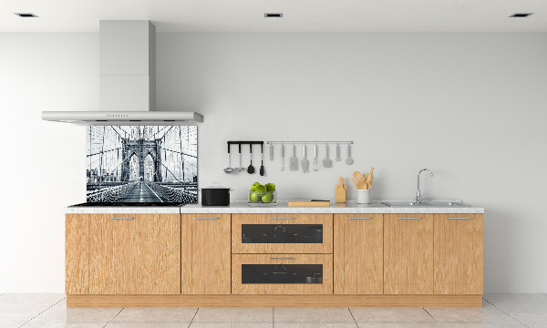 Glass splashback Brooklyn bridge