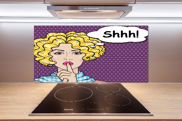 Cooker splashback Woman comic book