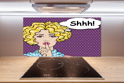 Cooker splashback Woman comic book