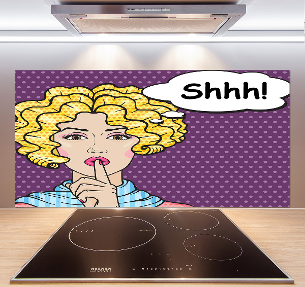 Cooker splashback Woman comic book