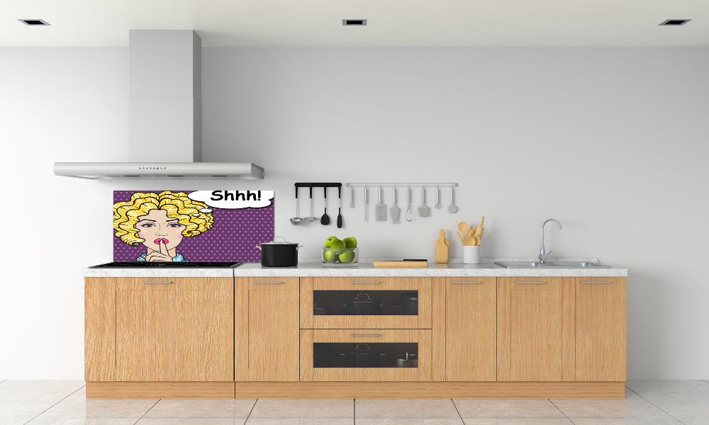 Cooker splashback Woman comic book