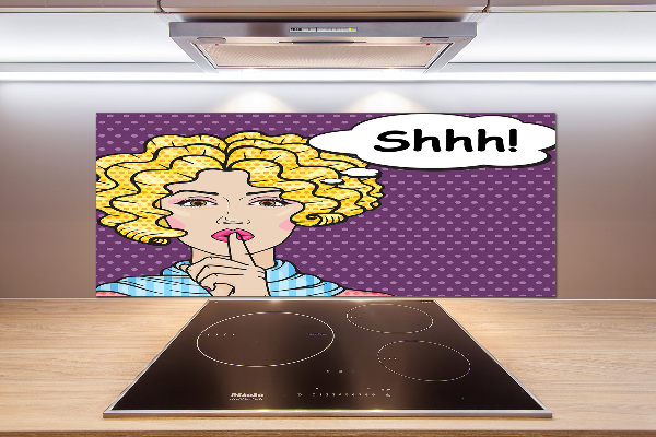 Cooker splashback Woman comic book