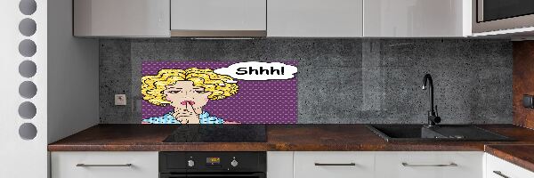 Cooker splashback Woman comic book