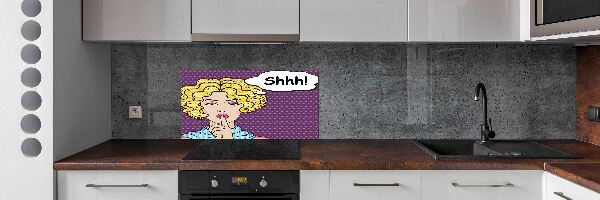 Cooker splashback Woman comic book