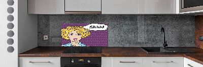 Cooker splashback Woman comic book