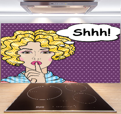 Cooker splashback Woman comic book