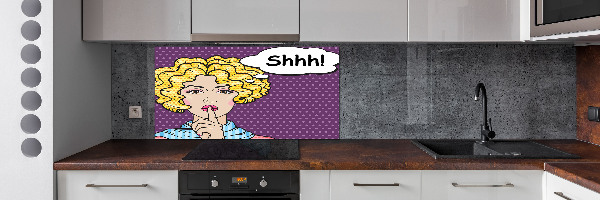 Cooker splashback Woman comic book