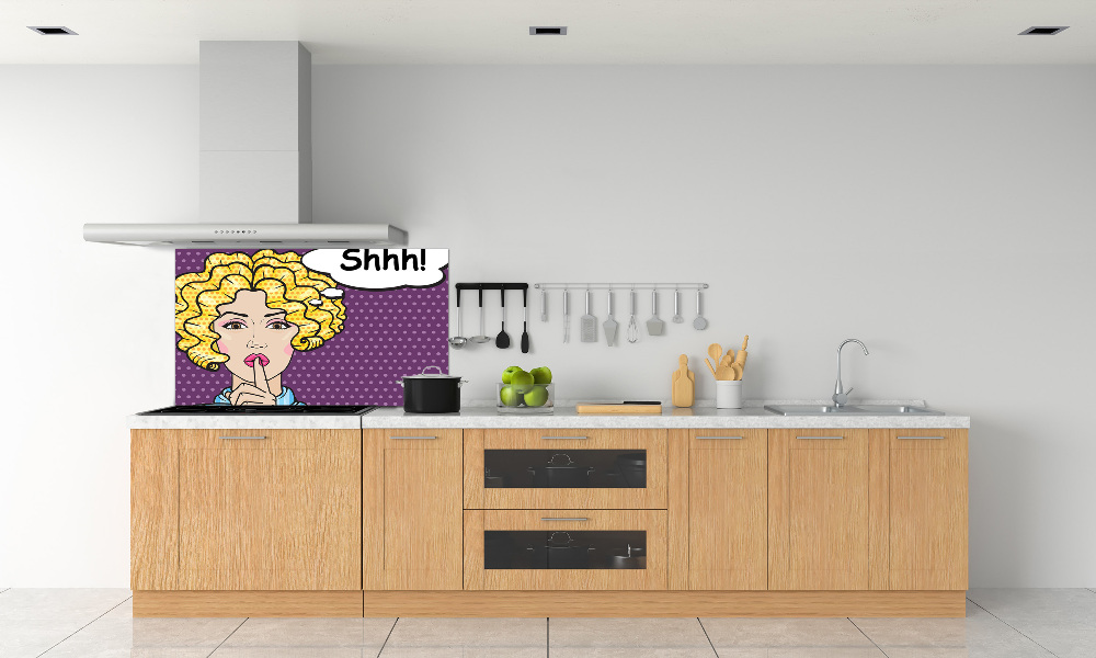 Cooker splashback Woman comic book