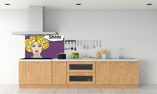 Cooker splashback Woman comic book