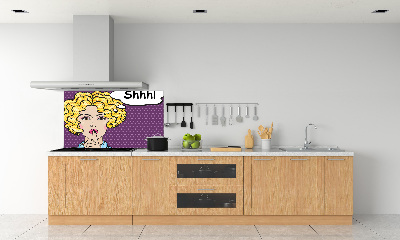 Cooker splashback Woman comic book