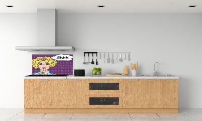 Cooker splashback Woman comic book