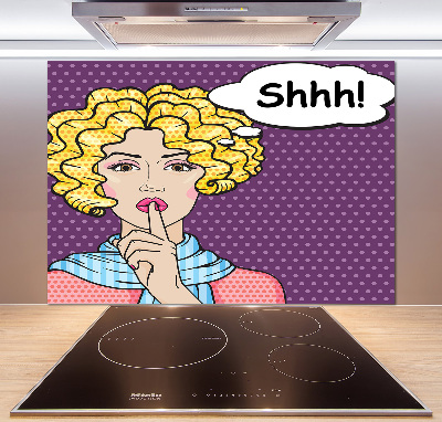 Cooker splashback Woman comic book