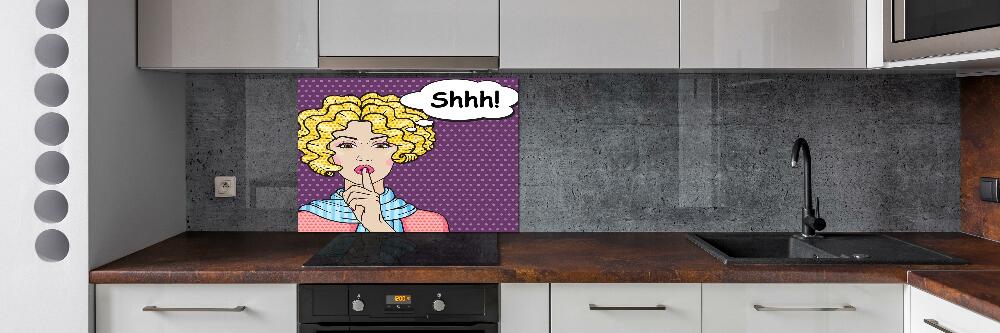 Cooker splashback Woman comic book