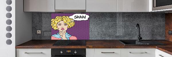 Cooker splashback Woman comic book